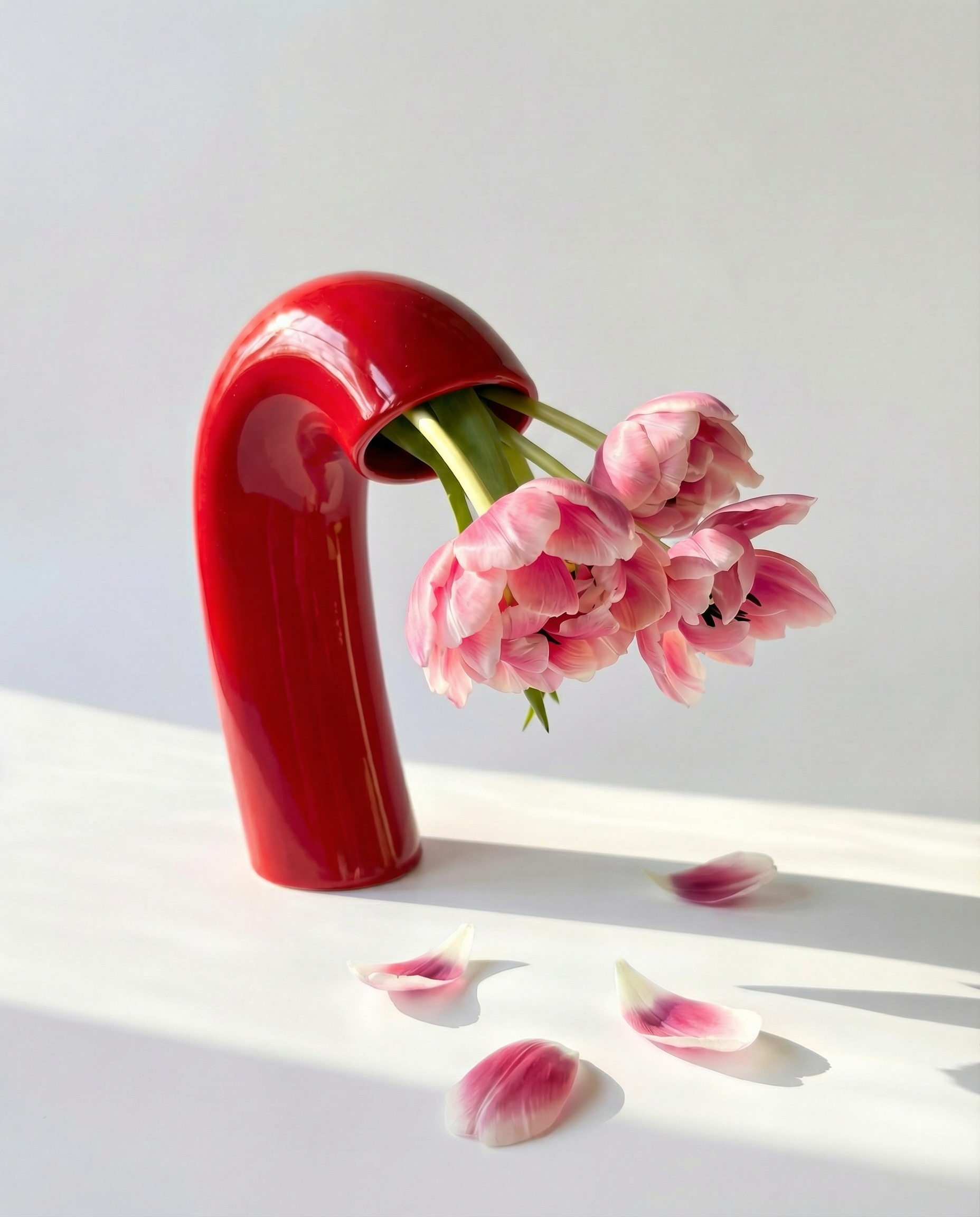 Vita Vase in Poppy Red